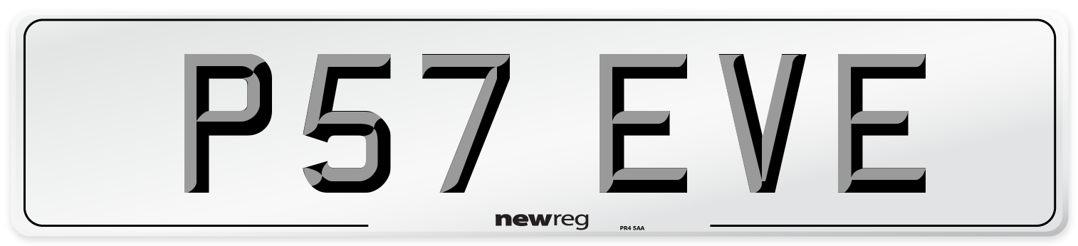 P57 EVE Number Plate from New Reg
